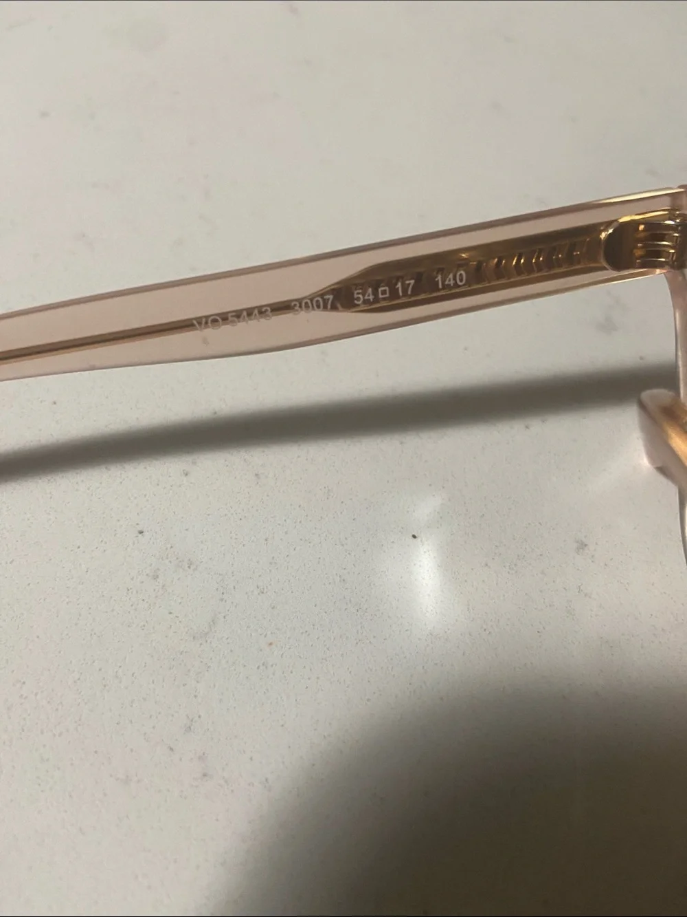 Vogue Transparent Blush Pink Women's Fashion Glasses new without tags